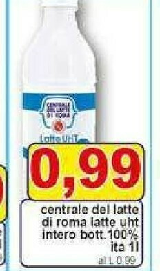 Gros Centrale del latte di roma Latte parzialmente scremato offerta