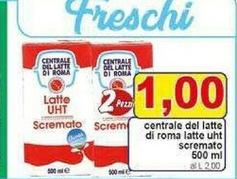 Gros Centrale del latte di roma Latte parzialmente scremato offerta