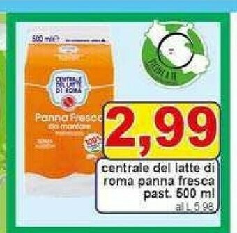 Gros Centrale del latte di roma Latte offerta