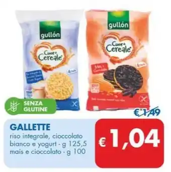 MD Discount GALLETTE riso integrale, cioccolato bianco e yogurt -g 125,5 mais e cioccolato - g 100 offerta