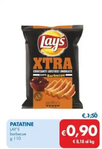MD Discount PATATINE LAY'S barbecue g 110 offerta