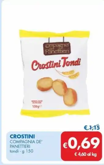 MD Discount CROSTINI COMPAGNIA DE' PANETTIERI fondi - g 150 offerta