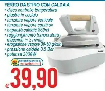 MD Discount Kooper Ferro Da Stiro Con Caldaia offerta