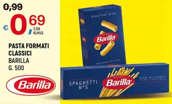 A&O PASTA FORMATI CLASSICI BARILLA G. 500 offerta