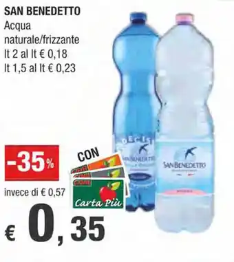 Crai SAN BENEDETTO Acqua naturale/frizzante It 2 offerta