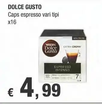 Crai DOLCE GUSTO Caps espresso vari tipi x16 offerta