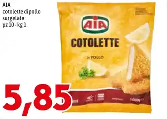 MEGA AIA cotolette di pollo surgelate pz 10- kg 1 offerta