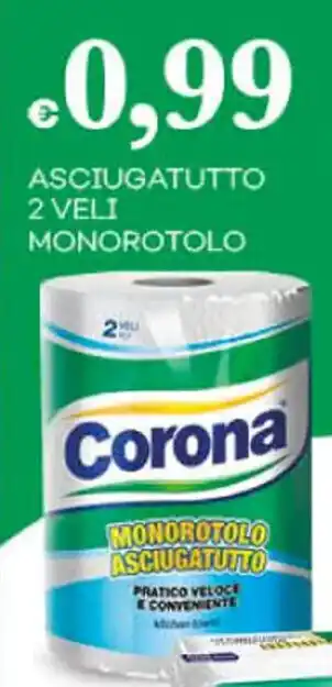 Pilato Corona ASCIUGATUTTO 2 VELI MONOROTOLO offerta