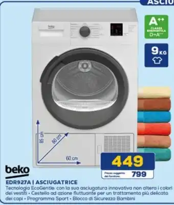 Euronics Beko EDR927A | ASCIUGATRICE offerta
