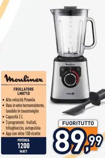 Unieuro Moulinex FRULLATORE LM871D offerta