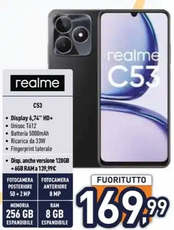 Unieuro realme C53 offerta