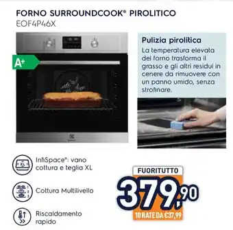 Unieuro FORNO SURROUNDCOOK PIROLITICO EOF4P46X offerta