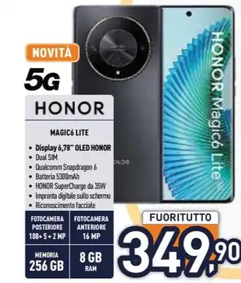 Unieuro HONOR MAGIC6 LITE offerta
