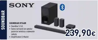 Unieuro SONY SOUNDBAR HTS40R offerta