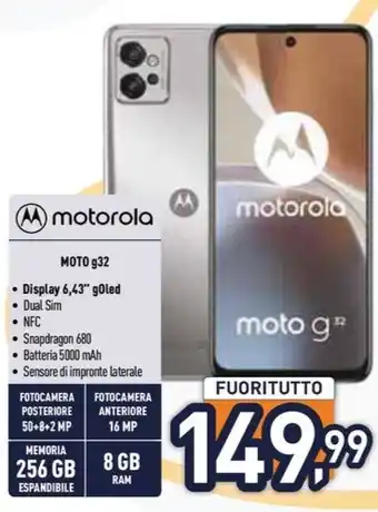 Unieuro motorola MOTO g32 offerta