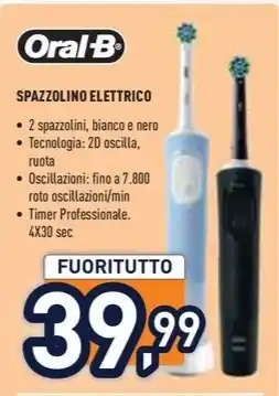 Unieuro Oral-B SPAZZOLINO ELETTRICO offerta