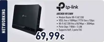 Unieuro tp-link ARCHER VR1200V offerta