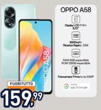 Unieuro OPPO A58 offerta