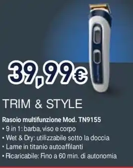 Unieuro TRIM & STYLE Rasoio multifunzione offerta