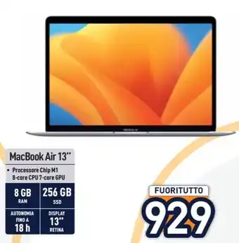 Unieuro MacBook Air 13" offerta