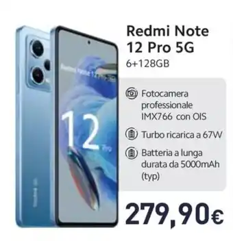 Unieuro Redmi Note 12 Pro 5G offerta