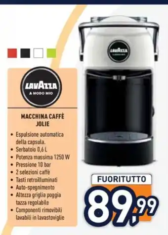 Unieuro LAVAZZA A MODO MIO MACCHINA CAFFÈ JOLIE offerta