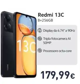 Unieuro Redmi 13C 8+256GB offerta