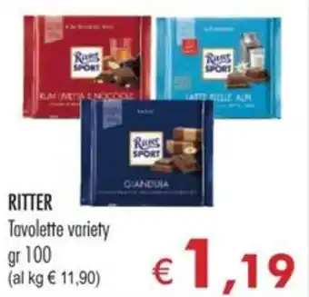 MerSi Supermercati RITTER Tavolette variety gr 100 offerta
