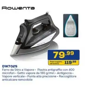 Euronics Rowenta Ferro da Stiro a Vapore offerta