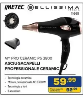IMETEC BELLISSIMA MY PRO CERAMIC P5 3800 ASCIUGACAPELLI PROFESSIONALE CERAMIC