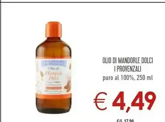 Conad I Provenzali Olio Di Mandorle Dolci Puro Al 100% offerta