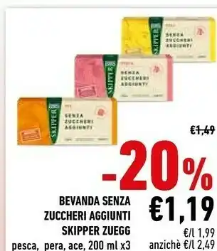 Conad Zuegg Skipper Pera Senza Zuccheri Aggiunti 600 G(ml) offerta