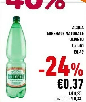 Conad Uliveto Acqua Minerale Naturale offerta