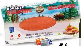 Conad SALMONE SELVAGGIO SOCKEYE AFFUMICATO THE ICELANDER offerta
