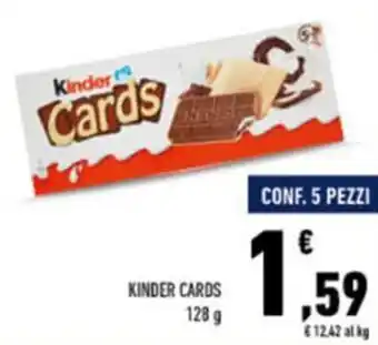 Conad KINDER CARDS 128 g offerta