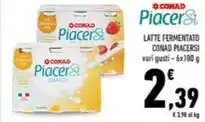 Conad LATTE FERMENTATO CONAD PIACERSI vari gusti - 6x100 g offerta