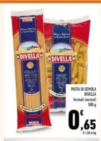Conad PASTA DI SEMOLA DIVELLA formati normali offerta