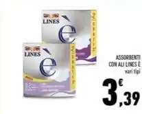 Conad ASSORBENTI CON ALI LINES È vari tipi offerta