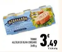 Conad TONNO ALL'OLIO DI OLIVA CORSARO offerta