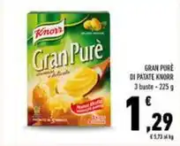 Conad GRAN PURE DI PATATE KNORR 3 buste - 225 g offerta