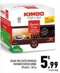 Conad CIALDE PER CAFFÈ ESPRESSO MACINATO FRESCO KIMBO 50 pezzi - 365 g offerta