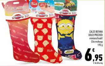 CALZE BEFANA DOLCI PREZIOSI minions/trudi/ Clio makeup 190 g