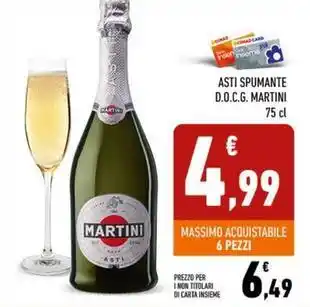 Conad ASTI SPUMANTE D.O.C.G. MARTINI 75 cl offerta