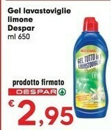 Despar Despar Gel Lavastoviglie Limone offerta