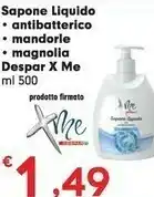 Despar Despar Sapone Liquido Antibatterico /mandorle/ Magnolia offerta