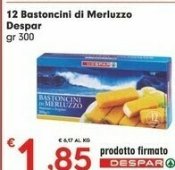 Despar Despar 12 Bastoncini Di Merluzzo offerta