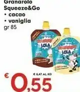 Despar Granarolo Squeeze & Go Al Cacao 85 G(ml) offerta