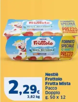 Sigma Nestlè Fruttolo Frutta Mista Pacco Dopplo g. 50 x 12 offerta