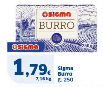 Sigma Sigma Burro g. 250 offerta