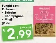 Eurospar Ortoromi Funghi Cotti Champignon offerta